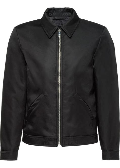 prada white bomber jacket|Prada nylon bomber.